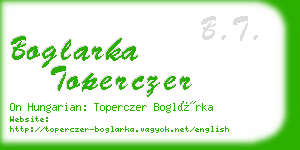 boglarka toperczer business card